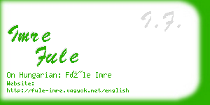 imre fule business card